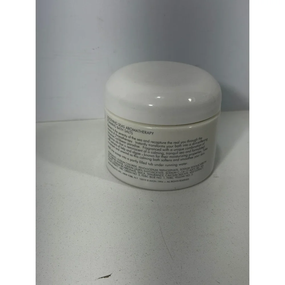 Vintage Avon Soothing Sea Aromatherapy Foaming Bath Salts 8oz 1994 Caribbean Sea